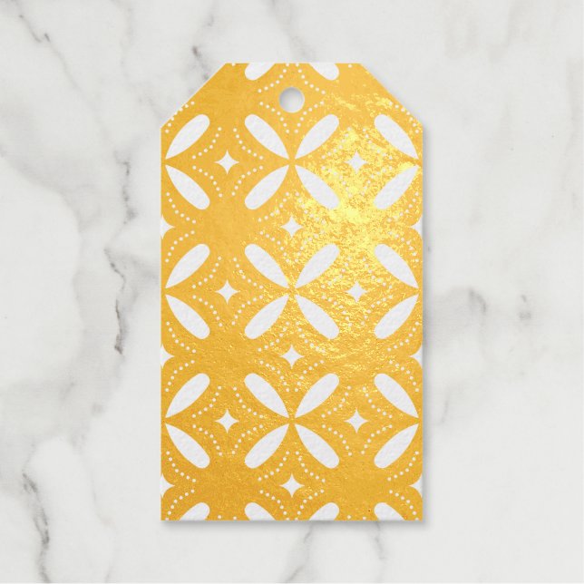 Étiquettes Cadeaux formes vertes rétro (Recto)