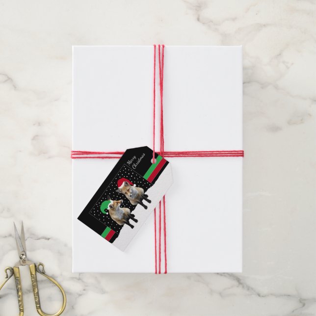 Étiquettes cadeaux Fox Cubs Festive (With Twine)