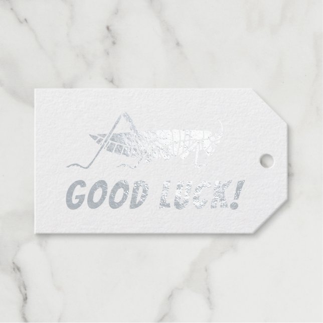 Étiquettes Cadeaux Grasshopper Bonne chance (Recto (horizontal))