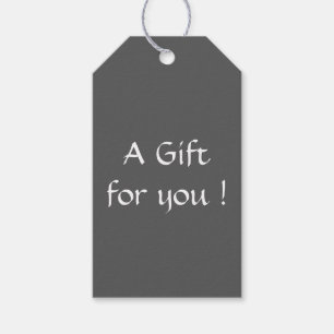 Étiquettes Cadeaux Gris Ardoise