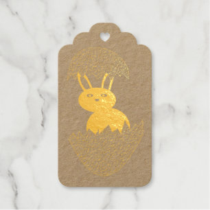 Étiquettes Cadeaux Hachage de lapin de l'oeuf bizarre personnalisé