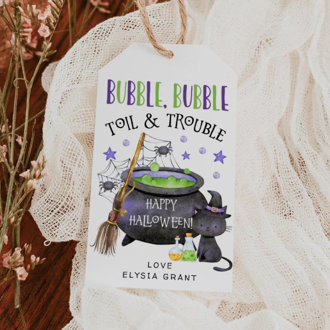 Étiquettes Cadeaux Halloween Chaudron (Créateur téléchargé)