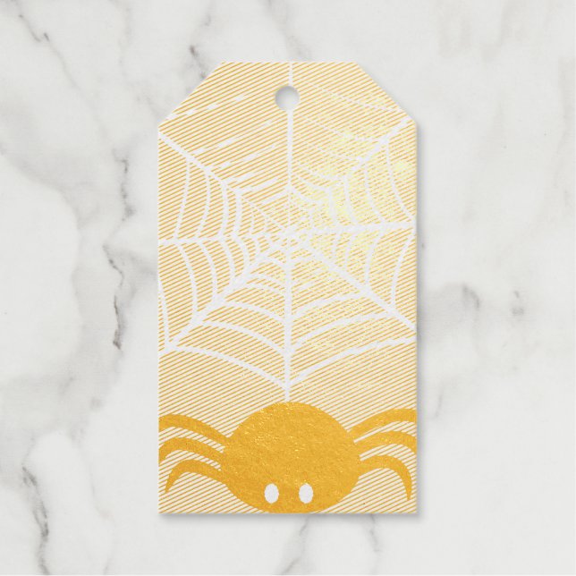 Étiquettes Cadeaux Halloween Spider Web (Recto)