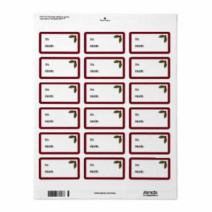 Étiquettes cadeaux Holly