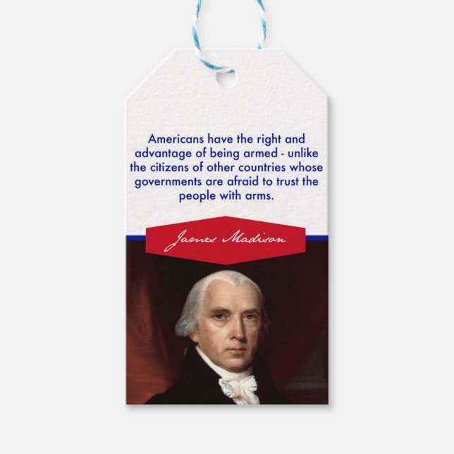 Étiquettes cadeaux James Madison (Devant)