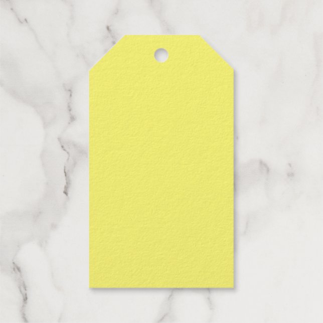 Étiquettes Cadeaux Jaune Beurré (Verso)