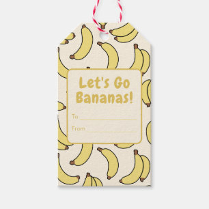Étiquettes Cadeaux Jaune Beurre Parade Banane