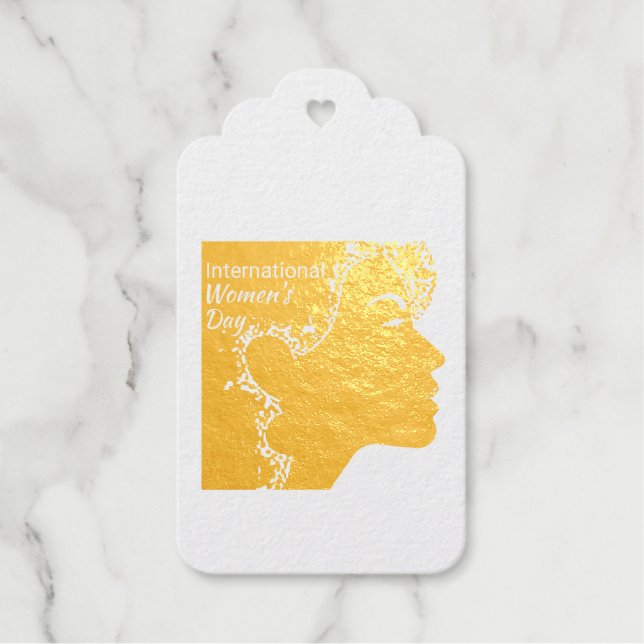 Étiquettes Cadeaux Journée internationale de la femme. (Recto)