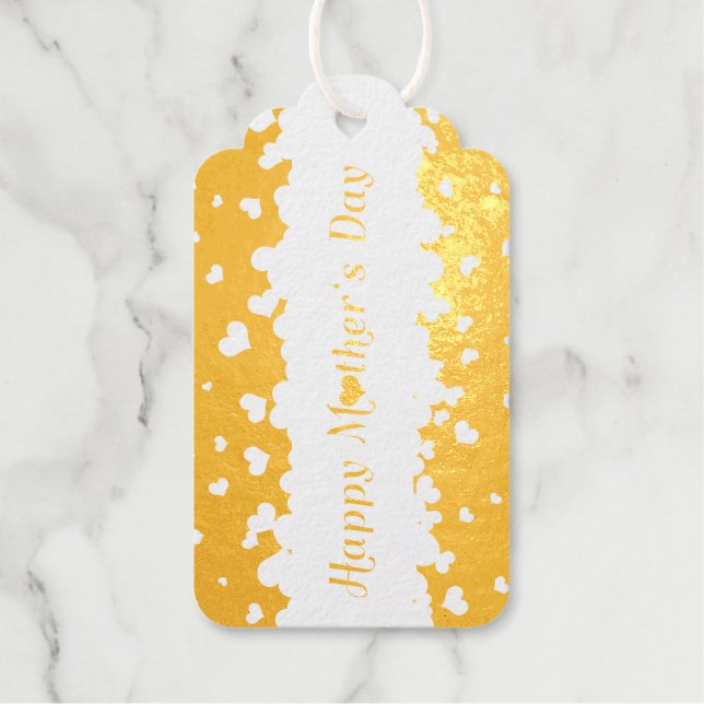 Étiquettes Cadeaux Jovely Happy Mother's Day Hearts (Recto)