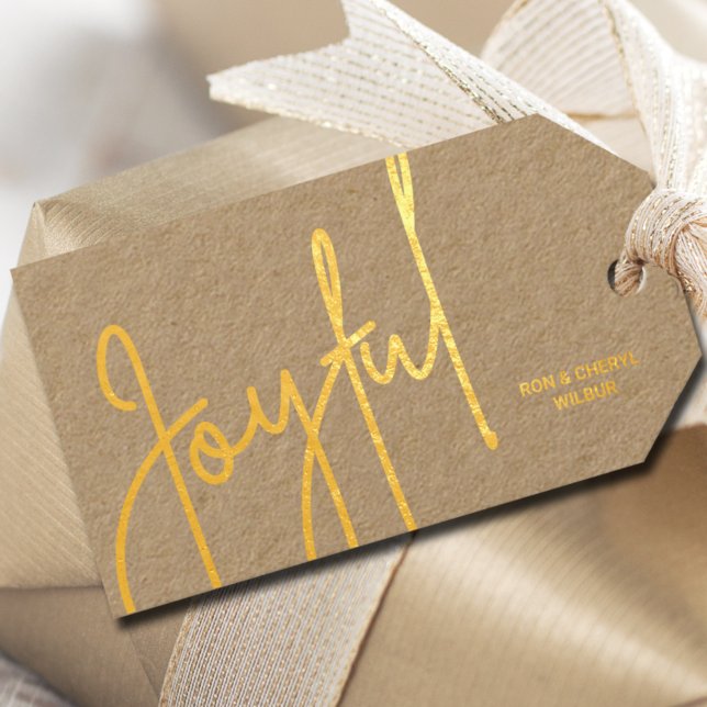 Étiquettes Cadeaux Joyeuse vraie huile (Créateur téléchargé)