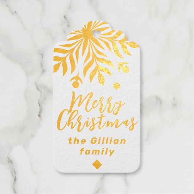 Étiquettes Cadeaux joyeux noël merci (Recto)