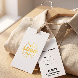 Étiquettes Cadeaux Logo minimaliste simple Prix d'entreprise