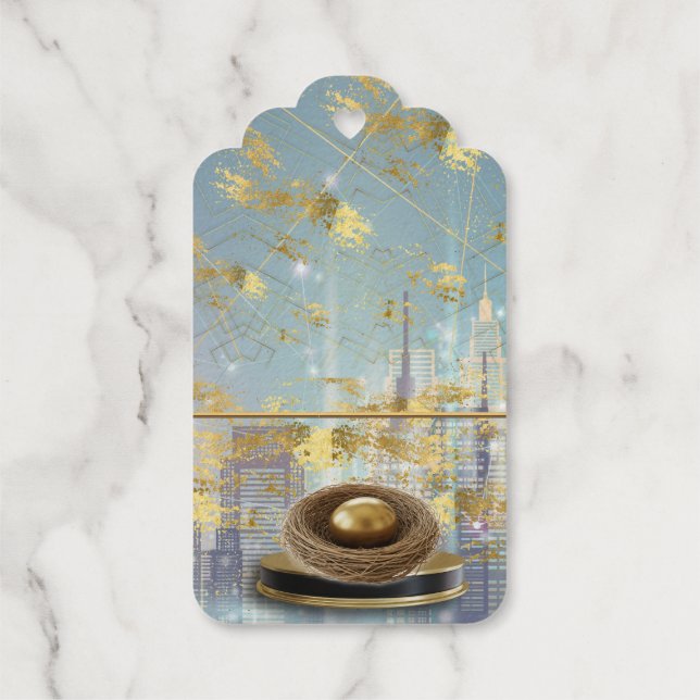 Étiquettes Cadeaux  Luxury Foil Easter Invitation Card (Verso)