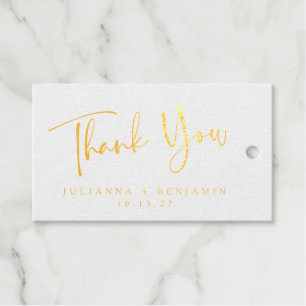 Étiquettes Cadeaux Mariage de script noir minimaliste élégant personn