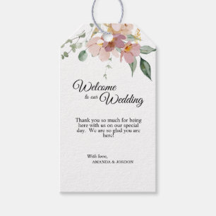 Étiquettes cadeaux Mariage Vintage rose et mauve