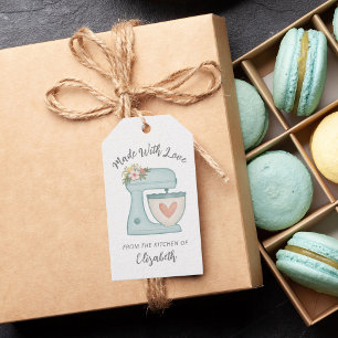 Étiquettes Cadeaux Mélangeur de Boulangerie Bleu M