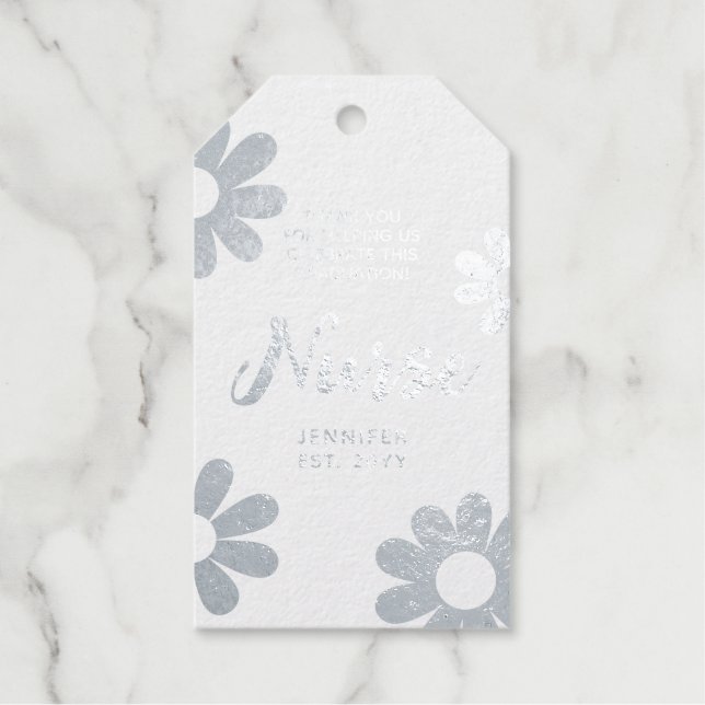 Étiquettes Cadeaux Merci de diplôme en infirmière personnalisée (Recto)