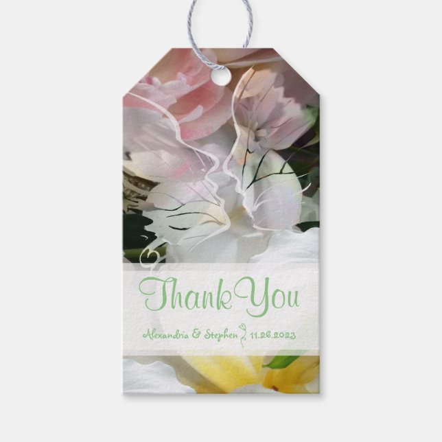 Étiquettes cadeaux Merci fleur sauvage (Devant)