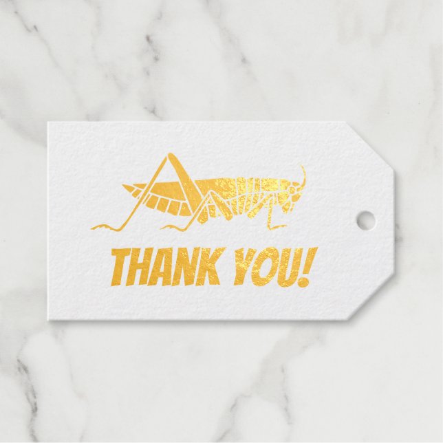 Étiquettes Cadeaux Merci Grasshopper (Recto (horizontal))