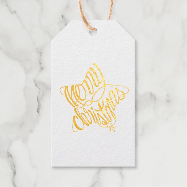 Étiquettes Cadeaux Merry Christmas in 8 langs and Happy Holiday (Recto)