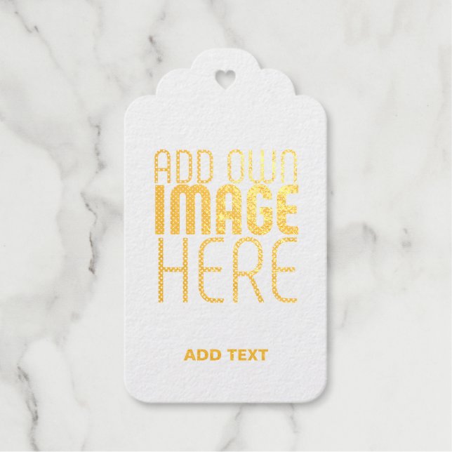 ÉTIQUETTES CADEAUX MODÈLE DE TEXTE D'IMAGE BROWN SIMPLE MODERNE (Recto)