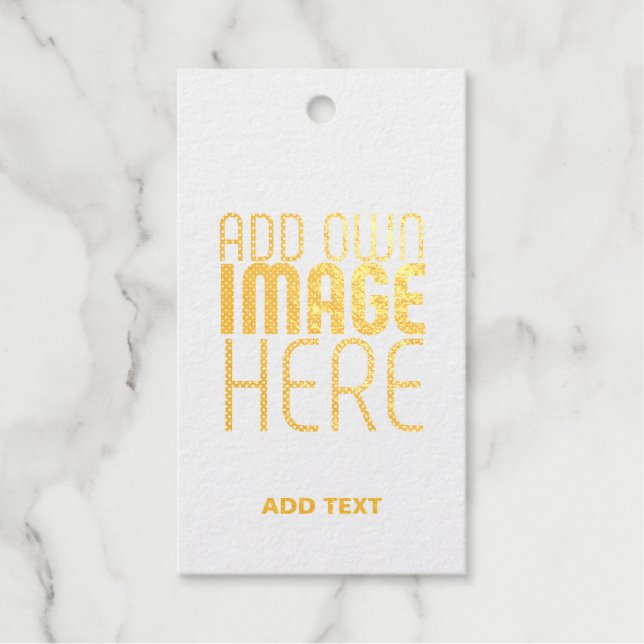 ÉTIQUETTES CADEAUX MODÈLE DE TEXTE D'IMAGE BROWN SIMPLE MODERNE (Recto)