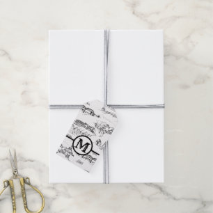 Étiquettes cadeaux Monogram Chattanooga Toile