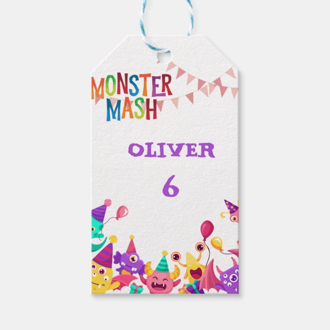 Étiquettes Cadeaux Monster Mash - Étiquettes pour  (Devant)