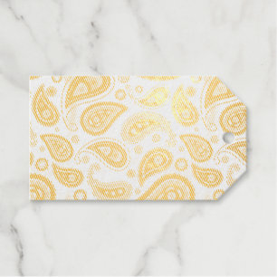 Étiquettes Cadeaux Motif Blue Paisley