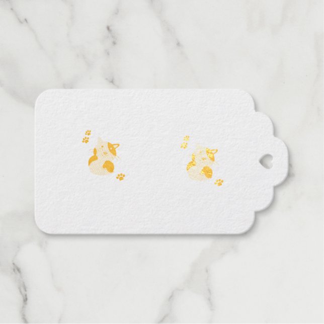 Étiquettes Cadeaux Mug Chaton Mignon (Recto (horizontal))