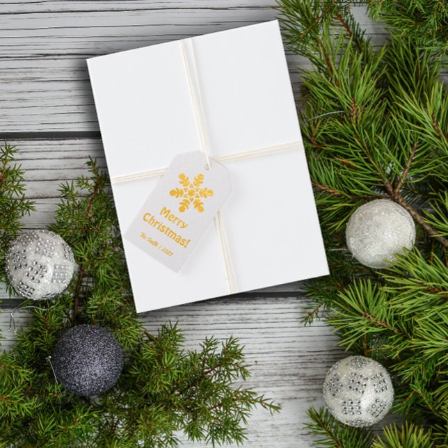 Étiquettes Cadeaux Neige minimaliste personnalisé violet (Créateur téléchargé)