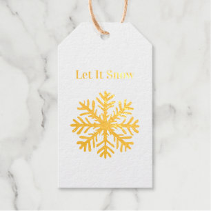 Étiquettes Cadeaux Noël Laissez Tomber la Neige