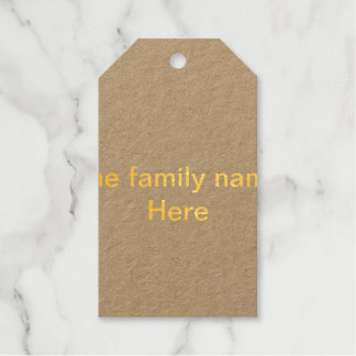 Étiquettes Cadeaux Nom de famille ici message simple texte minimal