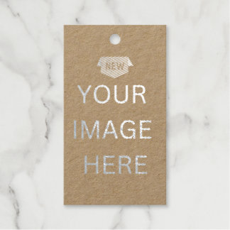 Étiquettes Cadeaux NOUVEAUTÉ ! Balises cadeaux Foil Argent - Rectangl