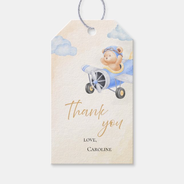 Étiquettes Cadeaux Ourson à l'Horizon (Devant)