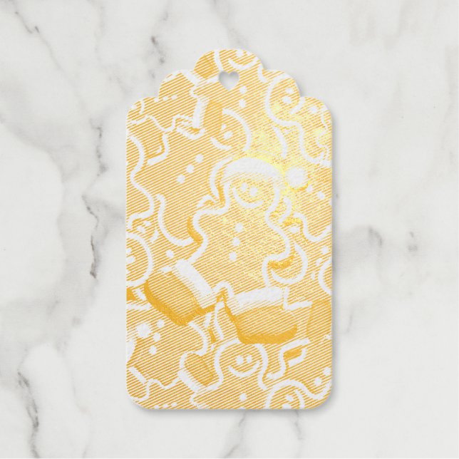 Étiquettes Cadeaux Pain d'épices homme Noël Père Noël (Recto)