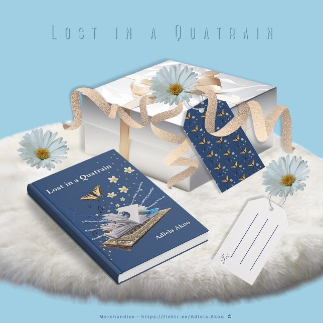 Étiquettes Cadeaux - Perdues dans un Quatrains par (Lost in a Quatrain Gift Tag & Poetry Memoir by Adiela Akoo.  Browse my store 4 fab finds & gr8t buys)