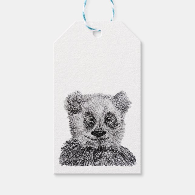 Étiquettes cadeaux personnalisées Panda Bear (Devant)