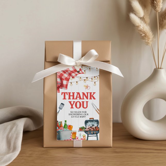 Étiquettes Cadeaux Picnic Gingham Baby-Q (Créateur téléchargé)