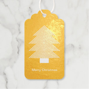 Étiquettes Cadeaux Pine Green Gold Glitzy Parties scintillant Noël