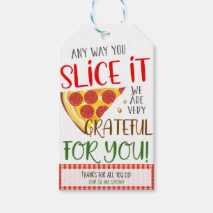 Étiquettes cadeaux Pizza