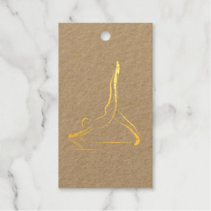 Étiquettes Cadeaux Pose de Pilates de Réformateur Arabesque