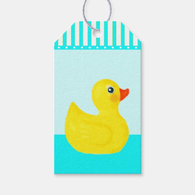 Étiquettes Cadeaux pour Fête de Bébé Canard (Devant)