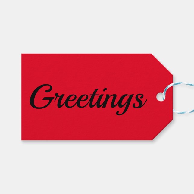 Étiquettes Cadeaux Rouges (Devant (Horizontal))