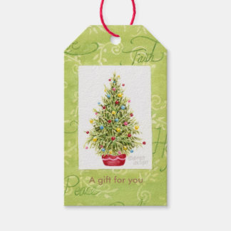 Étiquettes Cadeaux Sapin de Noël Festif