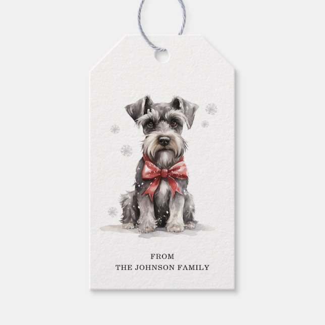 Étiquettes cadeaux Schnauzer (Devant)