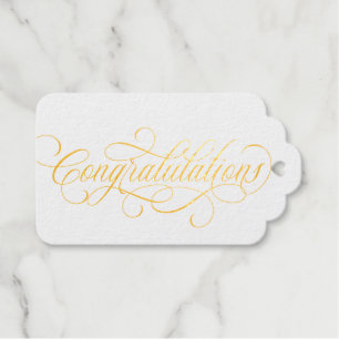 Étiquettes Cadeaux script de félicitations élégant