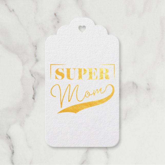 Étiquettes Cadeaux Super Maman (Recto)