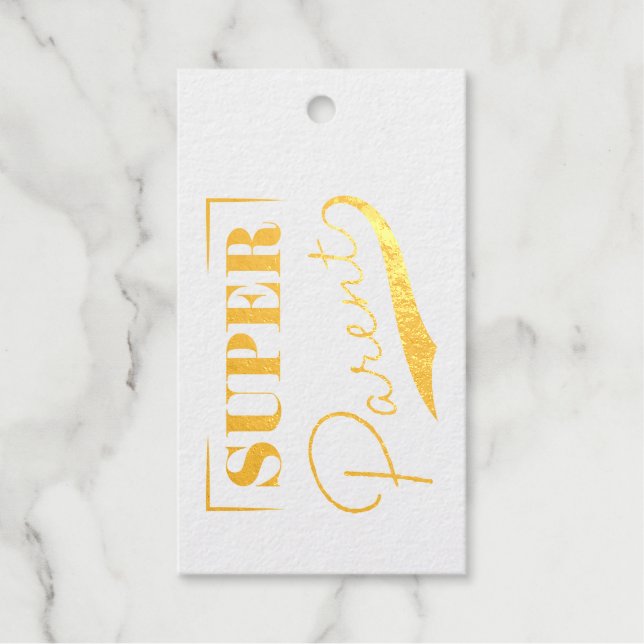 Étiquettes Cadeaux Super parent (Recto)