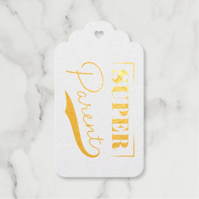 Étiquettes Cadeaux Super parent (Recto)